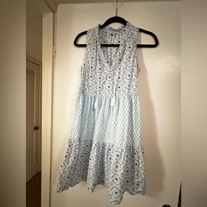 J. Crew Cream Ruffled Tiered Midi Sundress